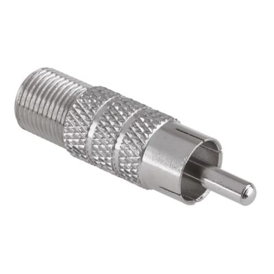 Adaptor F mama la RCA tata din metal Goobay