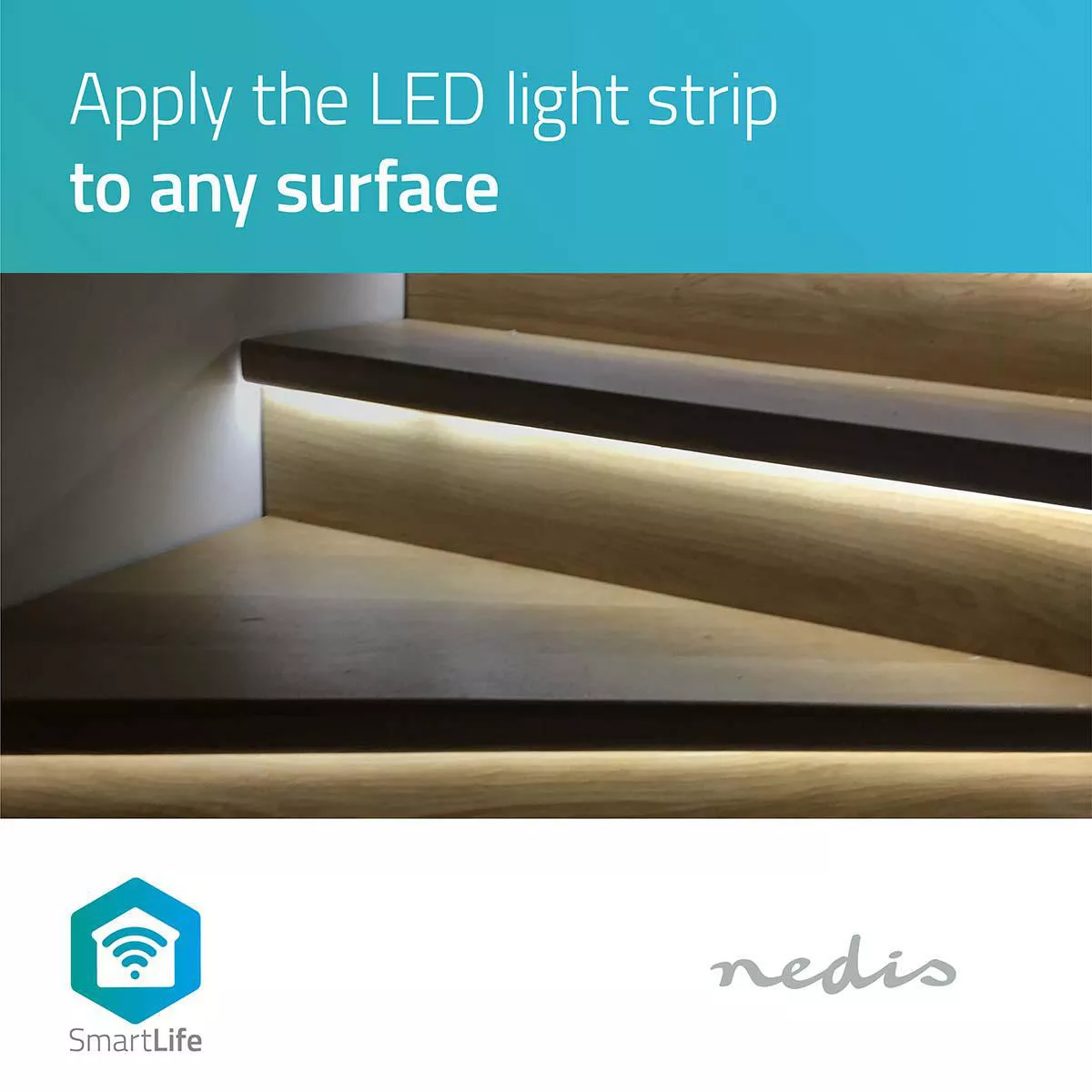 Banda LED 5050 5m Smart Wi-Fi Nedis RGB 2700.6500 5m - imagine 13