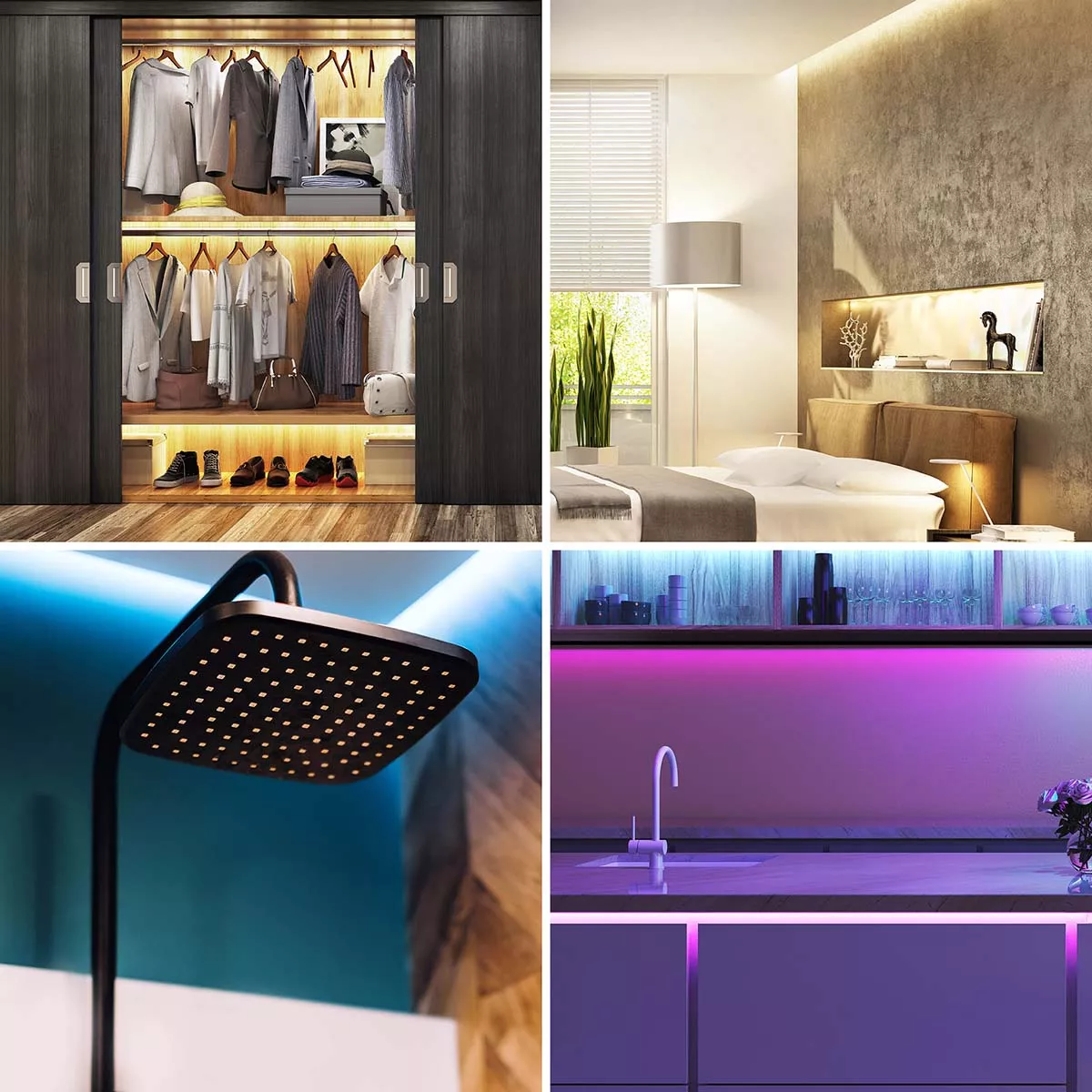 Banda LED 5050 5m Smart Wi-Fi Nedis RGB 2700.6500 5m - imagine 4