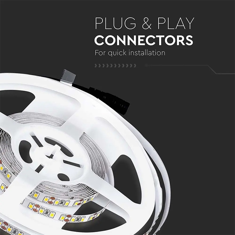 Banda LED SMD3528 12V 8W/m120LED/m 800lm/m 4000K IP20 5M V-tac SKU-212042 - imagine 6
