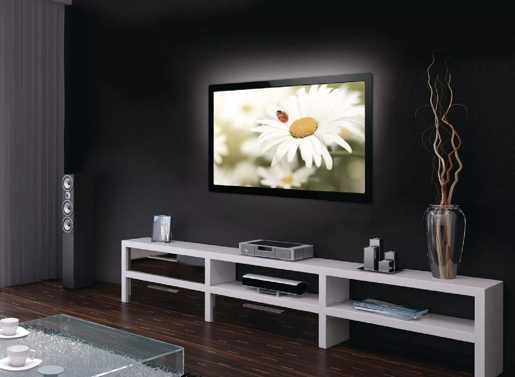 Banda LED USB pentru televizor 90cm 88lm 6500K lumina rece Konig - imagine 3