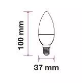 Bec LED 5.5W E14 P45 3000K alb cald lumanare 470lm CHIP SAMSUNG V-TAC - imagine 2