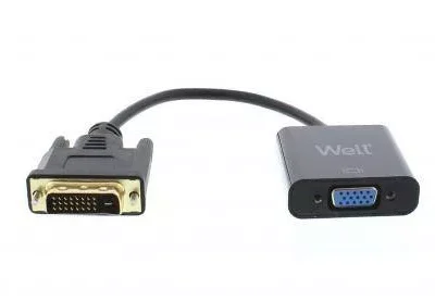 Cablu adaptor DVI-D 24+1p tata digital - VGA mama 15cm Well