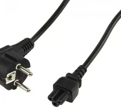 Cablu alimentare laptop Schuko tata 90 grade - IEC320-C5 mama 1.5m H05VV-F 3x0.75mm VDE