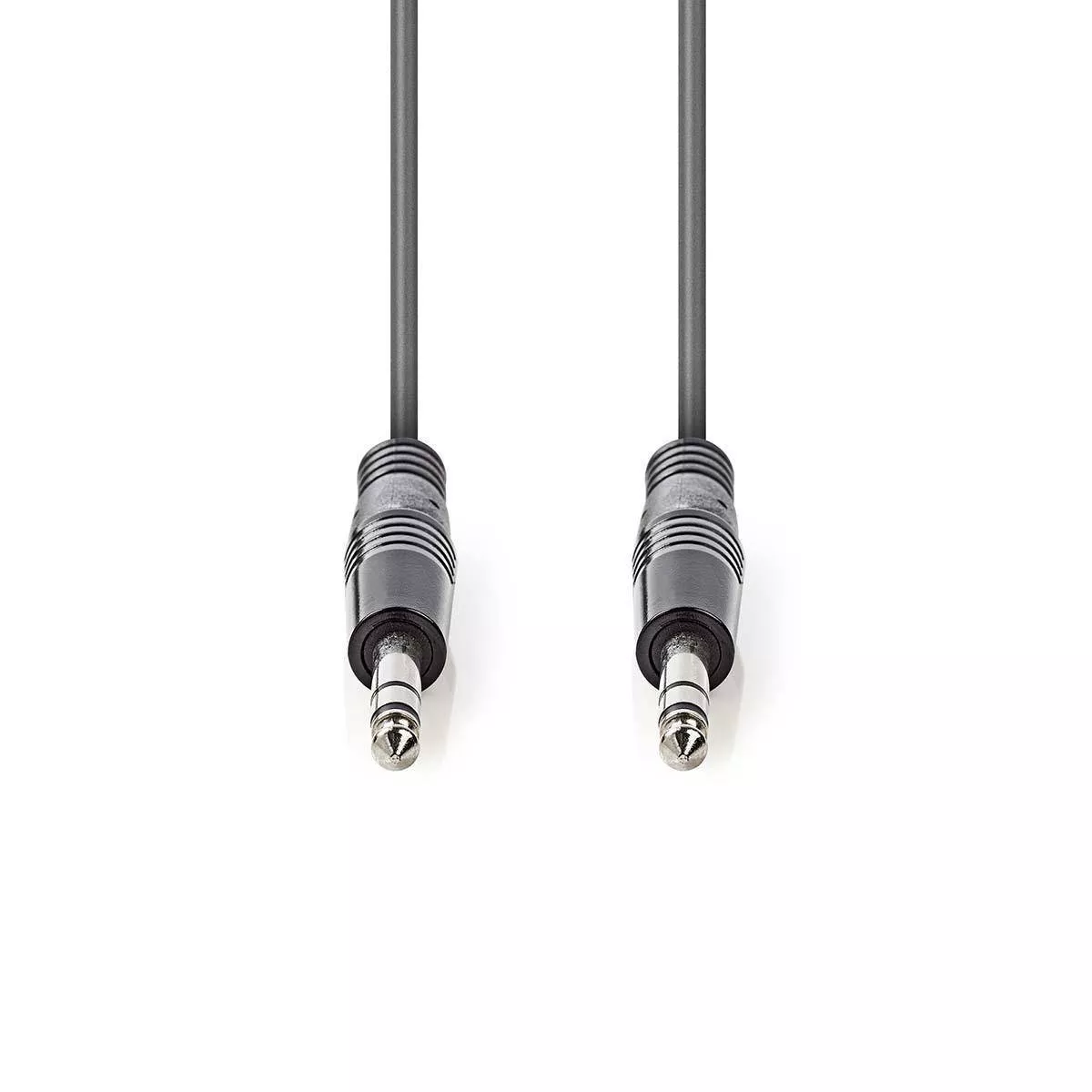 Cablu audio balansat Jack Stereo 6.35 mm tata - 6.35 mm tata 1.5m gri Nedis - imagine 2