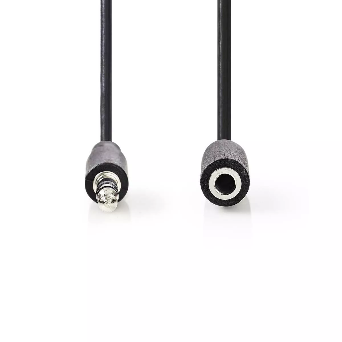 Cablu audio Jack Stereo 3.5 mm tata - 3.5 mm mama 2m negru Nedis - imagine 2