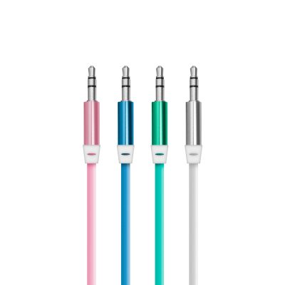 Cablu AUXILIAR Jack 3.5 mm metal tata-tata 1m textil Delight