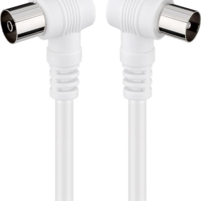 Cablu coaxial 90 grade la coaxial 90 grade 1.5m dublu ecranat Goobay
