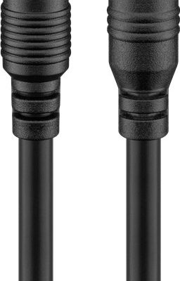 Cablu de extensie alimentare DC 5.5 x 2.5 mm mama-tata 10m cupru 0.5mm negru Goobay