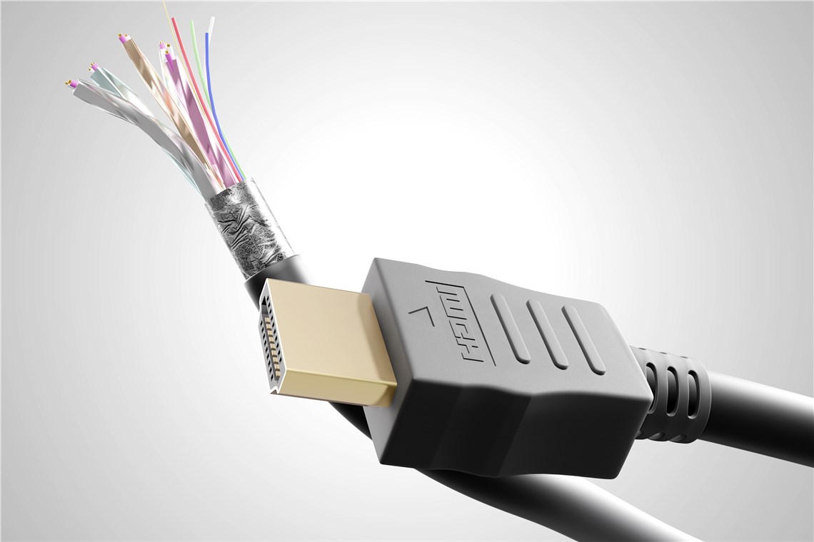 Cablu HDMI v2.0 soclu - HDMI v2.0 mufa 1m 4K60Hz HDCP 2.2 High Speed Ultra HD Ethernet negru Goobay 61307 - imagine 2