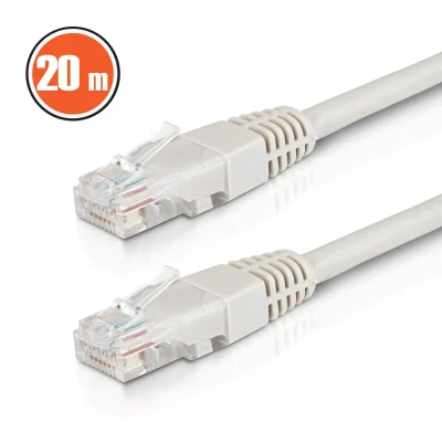 Cablu internet UTP RJ45 CAT6 CCA 20m gri M'N'C 20348