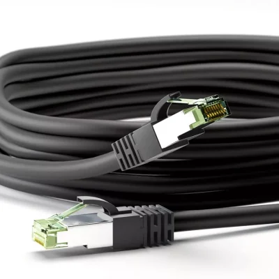 Cablu patchcord Cat8.1 SFTP 5m PiMF 2000MHz RJ45 cupru negru Goobay