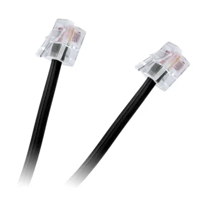 Cablu telefon 2m RJ11 negru