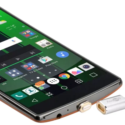 Cablu USB 2.0 cu mufa magnetica micro USB 1.2m argintiu Goobay