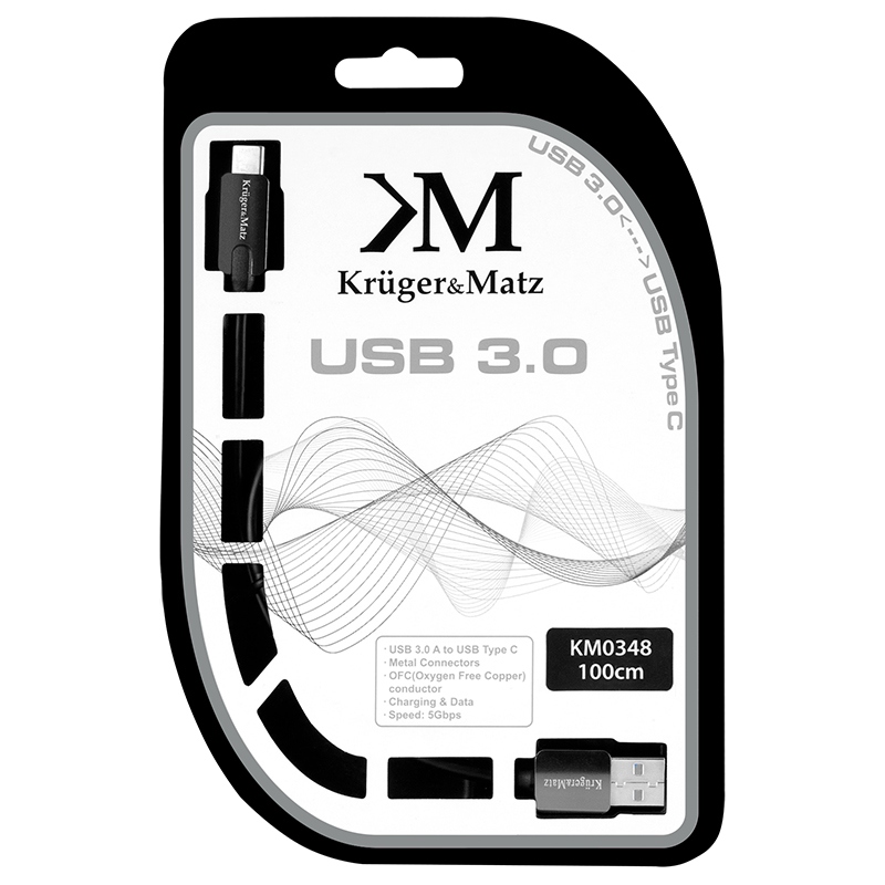 Cablu USB 3.0 cu USB Type C 1m Profesional Kruger&Matz - imagine 4