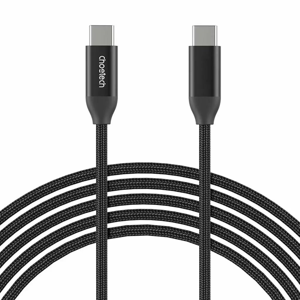 Cablu USB type C - USB type C PD 240W 2m negru textil Choetech XCC-1036-BK - imagine 3