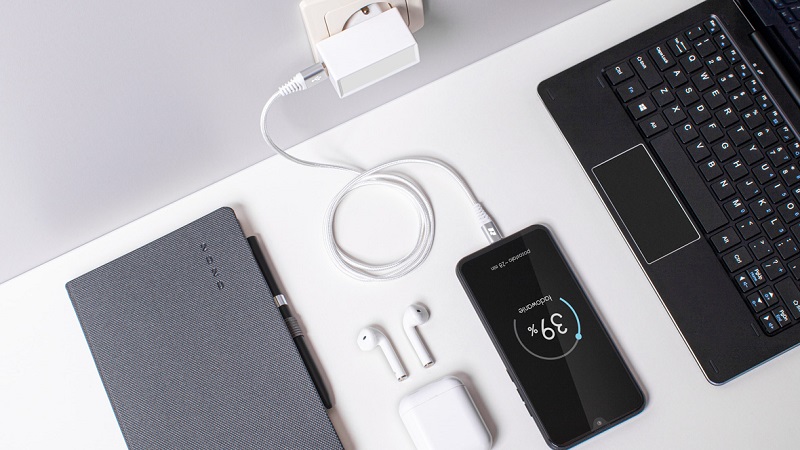 Cablu USB2.0 A - USB type C 0.5m alb panzat Rebel - imagine 2