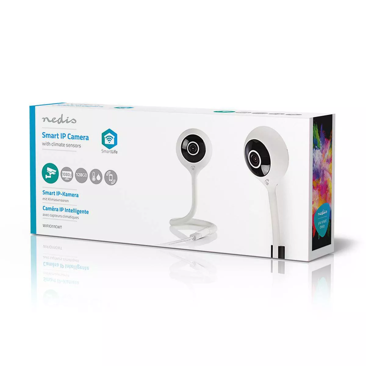 Camera Smart WiFi IP HD 720p cu senzor de temperatura Nedis - imagine 4