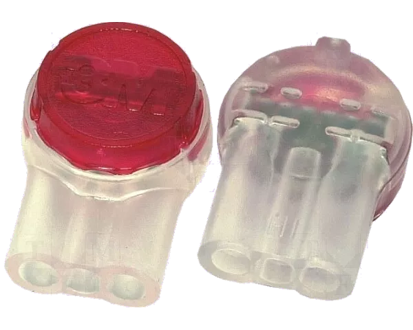Conector 3 fire 0.4-0.9mm cu gel Scotchlok IDC 19-26AWG rosie 3M - imagine 3