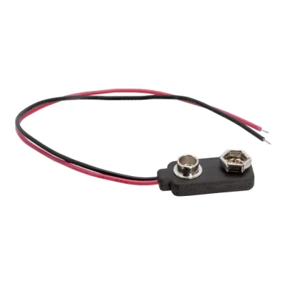 Conector baterie 9V ranforsat pe fir 15cm M'N'C 05316