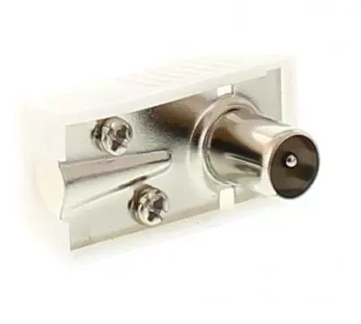 Conector coaxial tata plastic cotit WELL