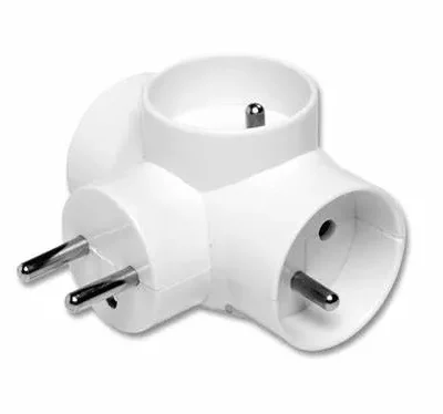 D.3805 Conector AC supply splitter Layout 2P+PE white 250VAC 16A PAWBOL