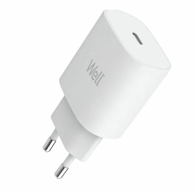 Incarcator retea - USB type C PD 25W PPS alb Well PSUP-USB-WPD2501WE-WL