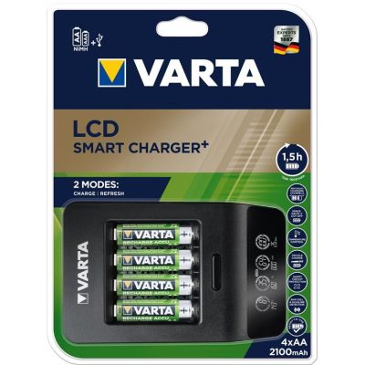 Incarcator Varta LCD Smart Charger+ 57684 NiMH AAA AA + 4 acumulatori AA 2100 mAh