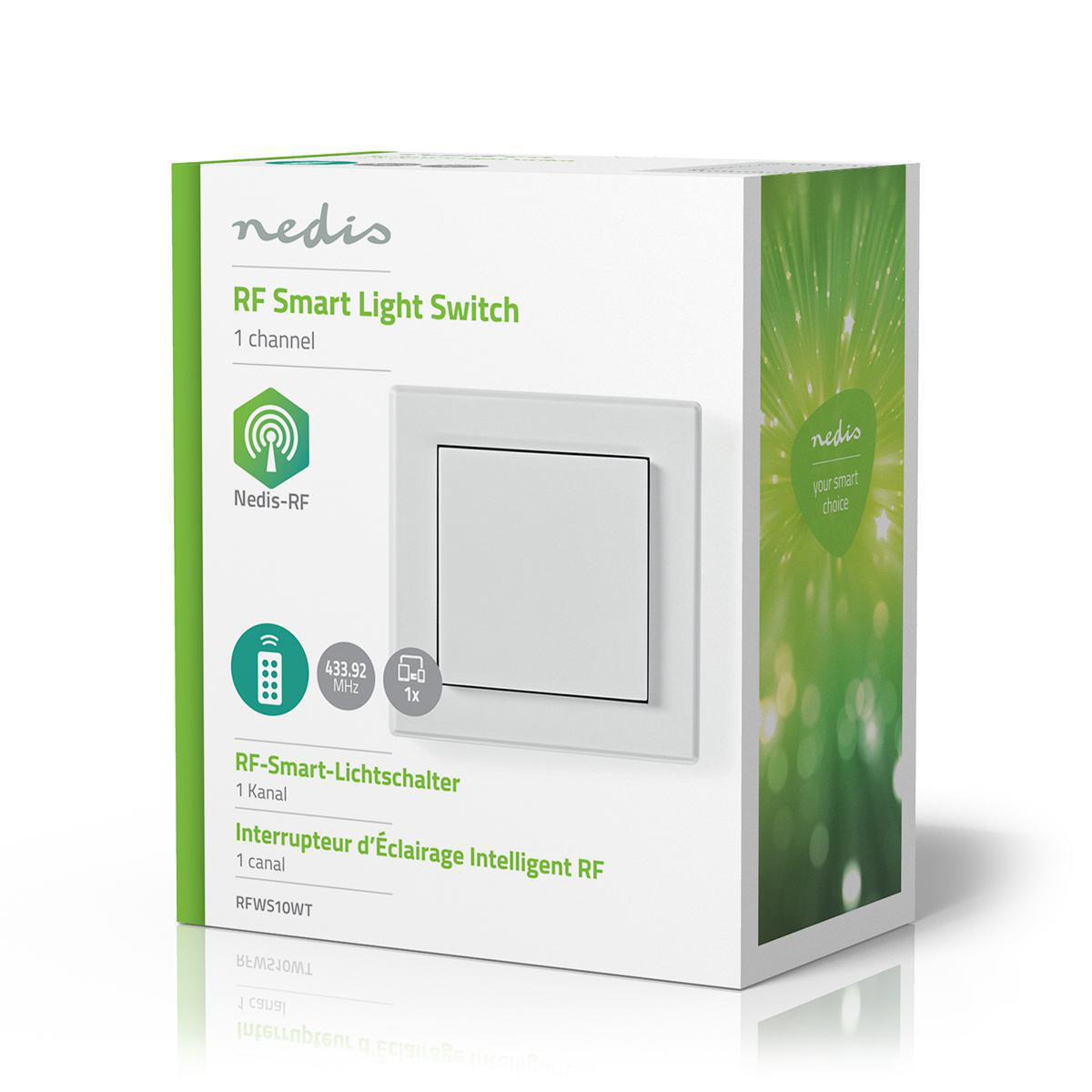 Intrerupator de perete RF Smart 1 canal de transmisie Nedis - imagine 3