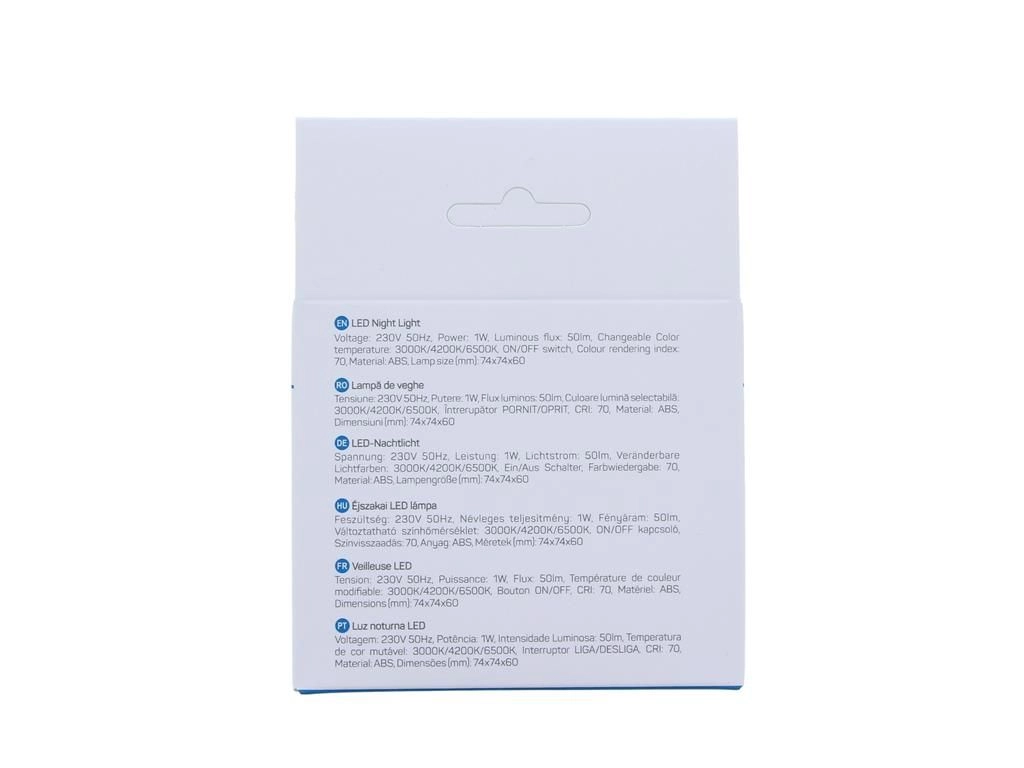 Lampa de veghe Well LEDNCCT-ALIX-WL 1W 50lm 3000K /4200K /6500K cu intrerupator ON/OFF - imagine 4