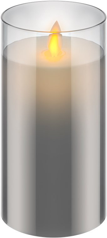 Lumanare LED Real Wax din sticla 7.5x15cm 3x AAA Goobay 60372