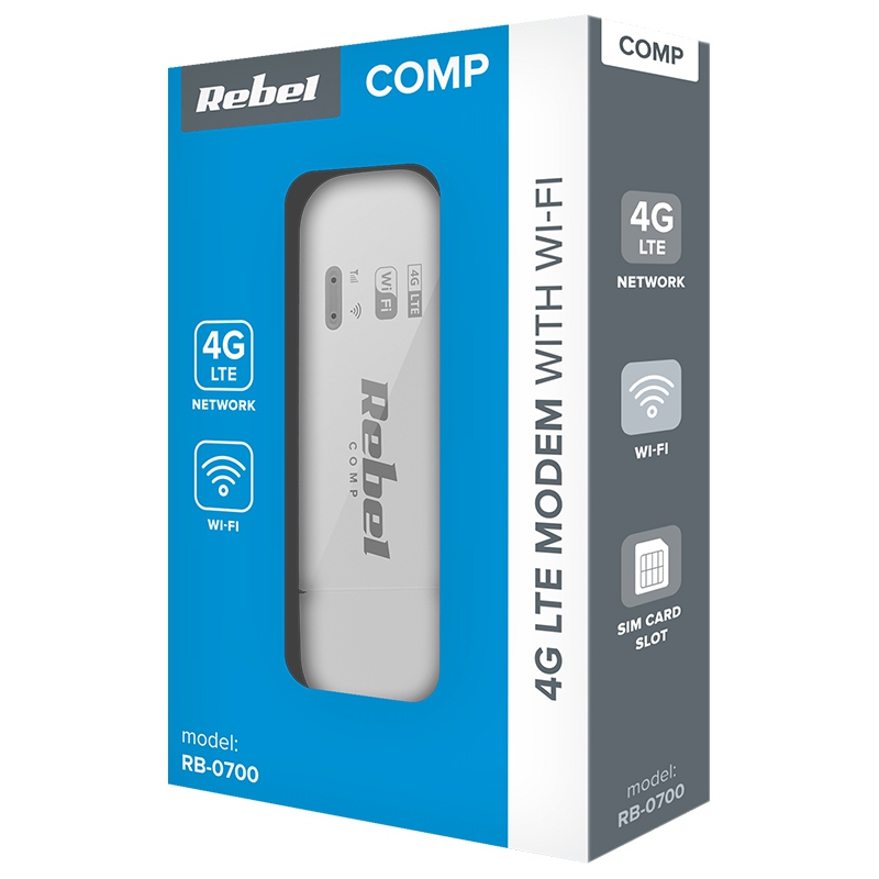 Modem 4G LTE cu WIFI SIM CARD SLOT REBEL RB-0700 - imagine 3