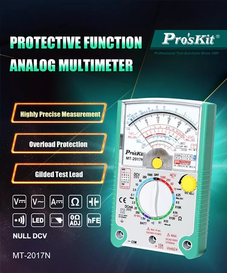 Multimetru analogic cu functie de protectie ProsKit MT-2017N - imagine 4