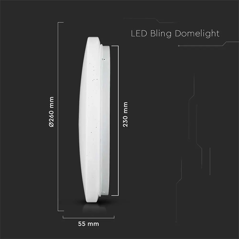 Plafoniera LED 12W 1200lm 23cm 3 in 1 Model stelute V-Tac SKU-217602 - imagine 7