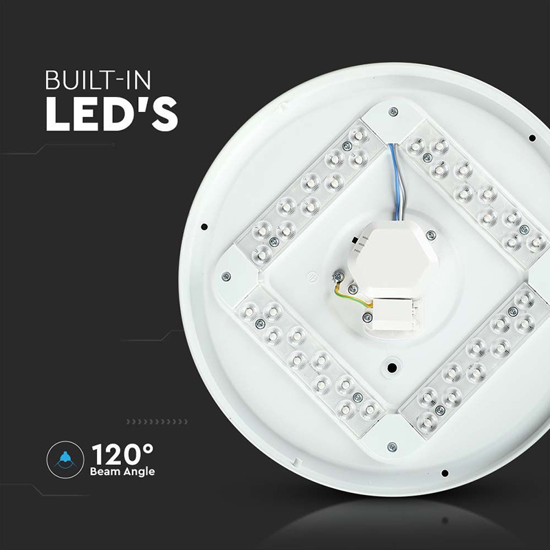 Plafoniera LED 24W 2600lm 35cm 3 in 1 V-Tac SKU-217607 - imagine 8