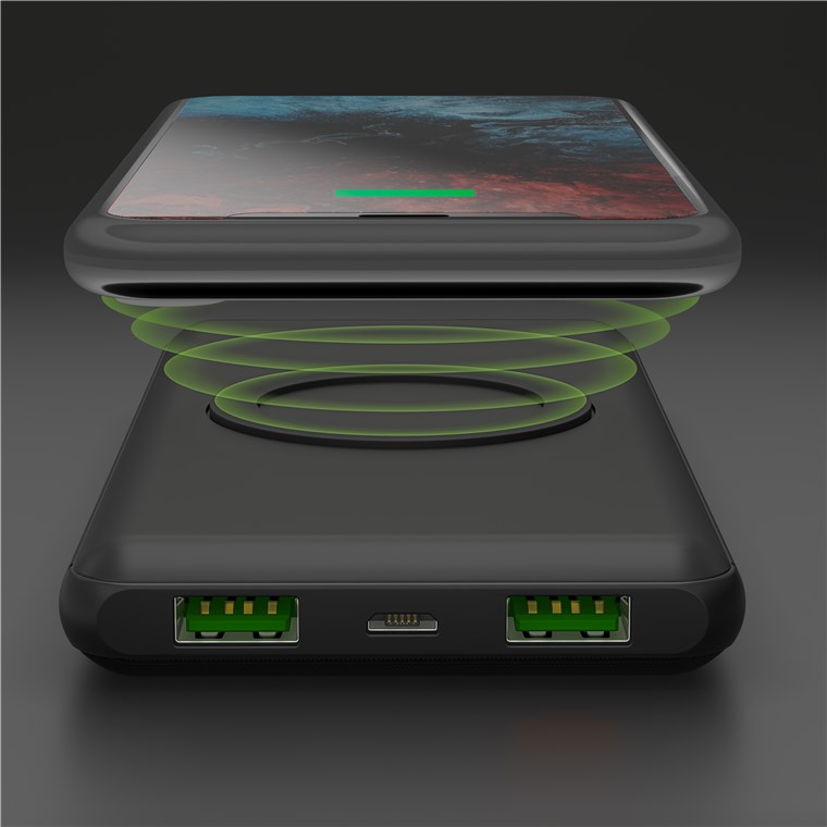 Power Bank acumulator extern wireless 10000mAh USB TYPE C PD QC3.0 Fast Charger Goobay - imagine 11