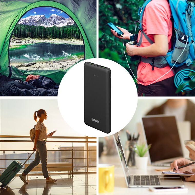 Power Bank acumulator extern wireless 10000mAh USB TYPE C PD QC3.0 Fast Charger Goobay - imagine 16