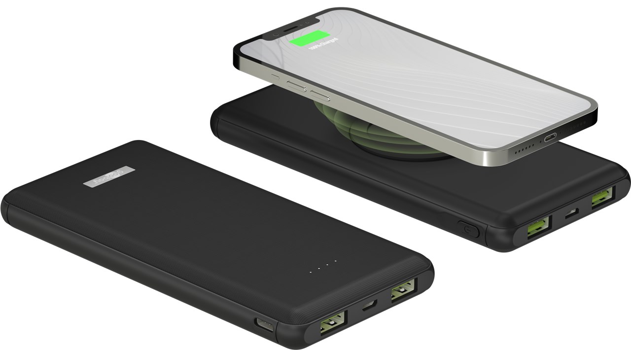 Power Bank acumulator extern wireless 10000mAh USB TYPE C PD QC3.0 Fast Charger Goobay - imagine 5