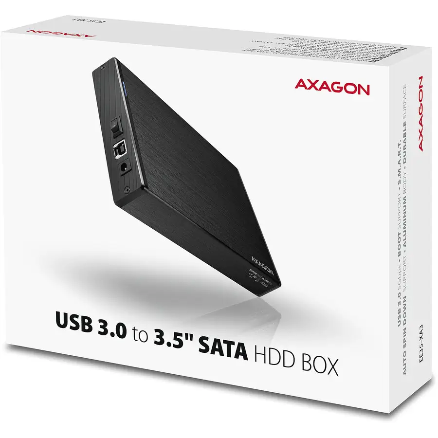 Rack Extern AXAGON EE35-XA3 USB 3.0 SATA 3.5" aluminiu negru - imagine 6