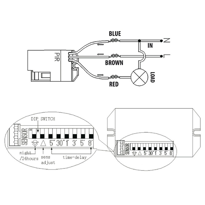 Senzor PIR senzor extern 800W 360grade MCE32 - imagine 3