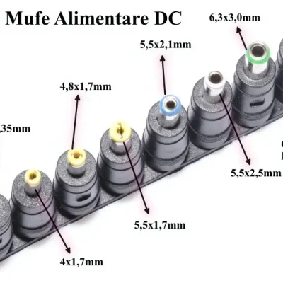 Set 8 mufe adaptoare de alimentare DC