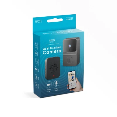 Set sonerie video /Smart /Wi-Fi /baterie /HD negru delight 55385BK