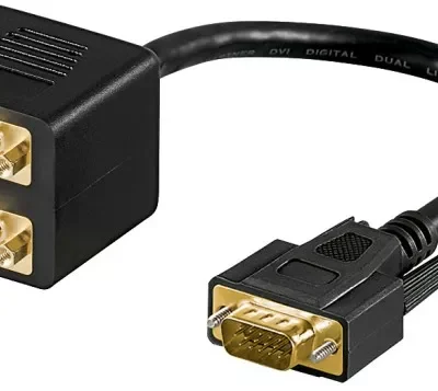 Splitter VGA - 2x VGA mama aurit dubla ecranare