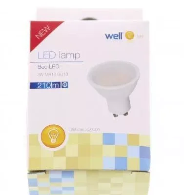 Spot LED MR16 GU10 3W 230V lumina rece Well