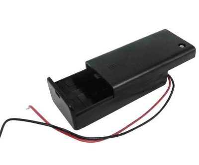 Suport baterie 1x 9V 6F22 6LR61 cu fire 150mm cu comutator neagra COMF SBH-9VAS