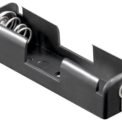 Suport baterie 1x AA R6 cu lamela pentru lipire negru 11489 Goobay