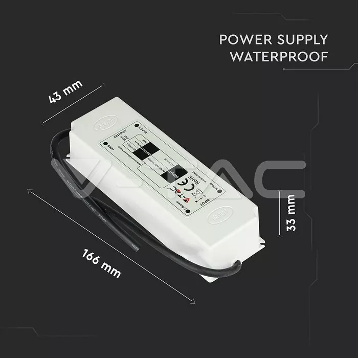Sursa alimentare slim IP67 12V 5A 60W V-TAC - imagine 3