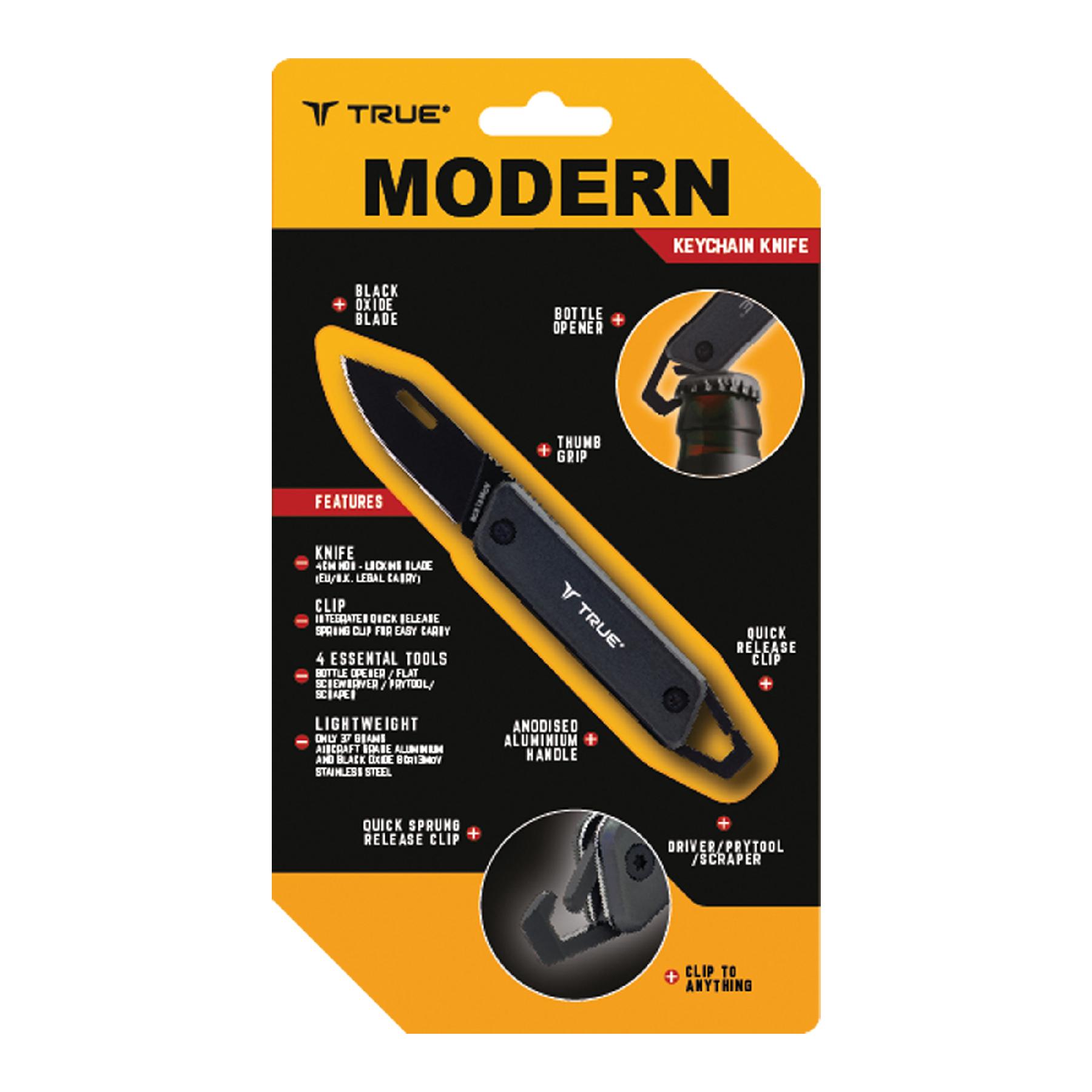 TRUE UTILITY MODERN KEY CHAIN KNIFE Grey (Hang Pack) TU7060N 7.6x1.7x0.8cm - imagine 6