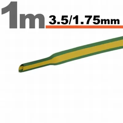 Tub termocontractant galben/verde 3 /1.5 mm 1m lungime
