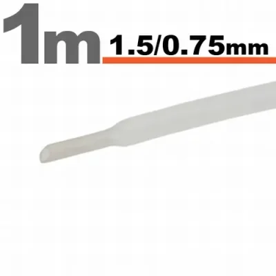Tub termocontractant transparent 1.5 /0.75 mm 1m lungime